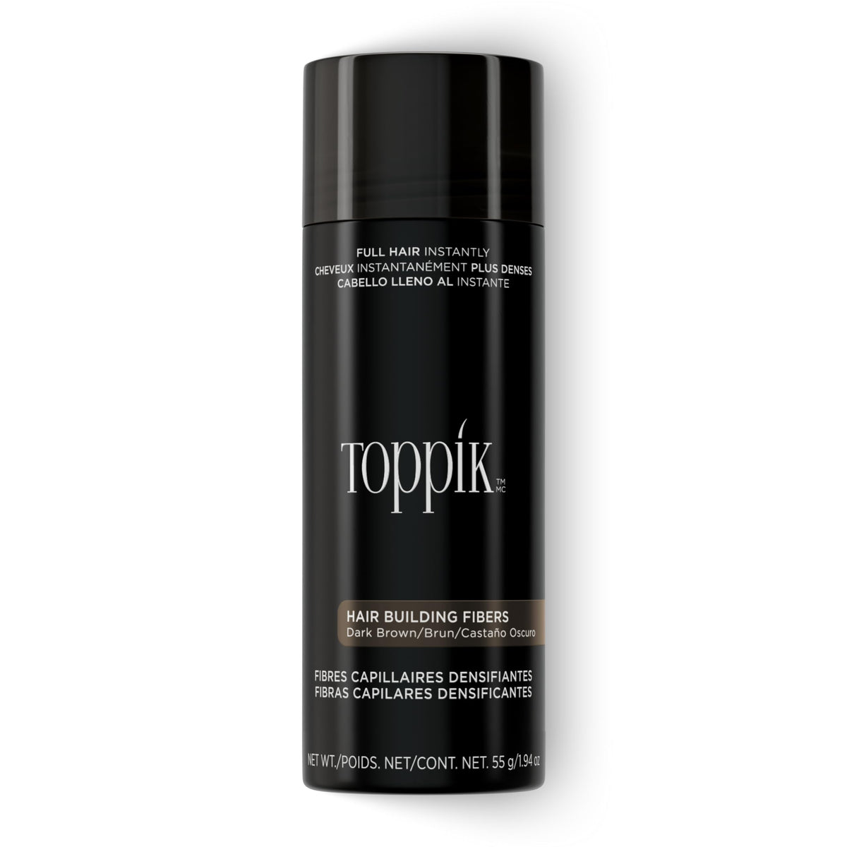 TOPPIK Hair Building Fibers Dark Brown 55g front view
