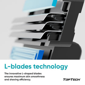 Toptech Razor 3 blades with Aloe Vera lubricating strip