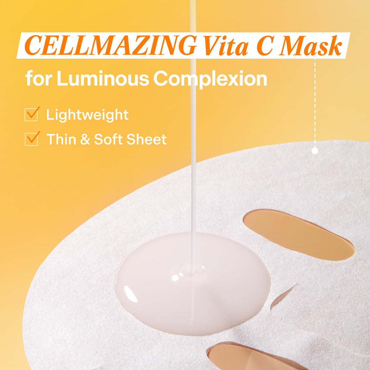 Torriden CELLMAZING Vita C Facial Mask application on a model