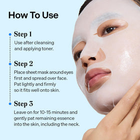 Torriden DIVE IN Hyaluronic Acid Facial Mask in use at home