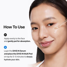 Torriden DIVE IN Hyaluronic Acid Serum 50ml applied on skin