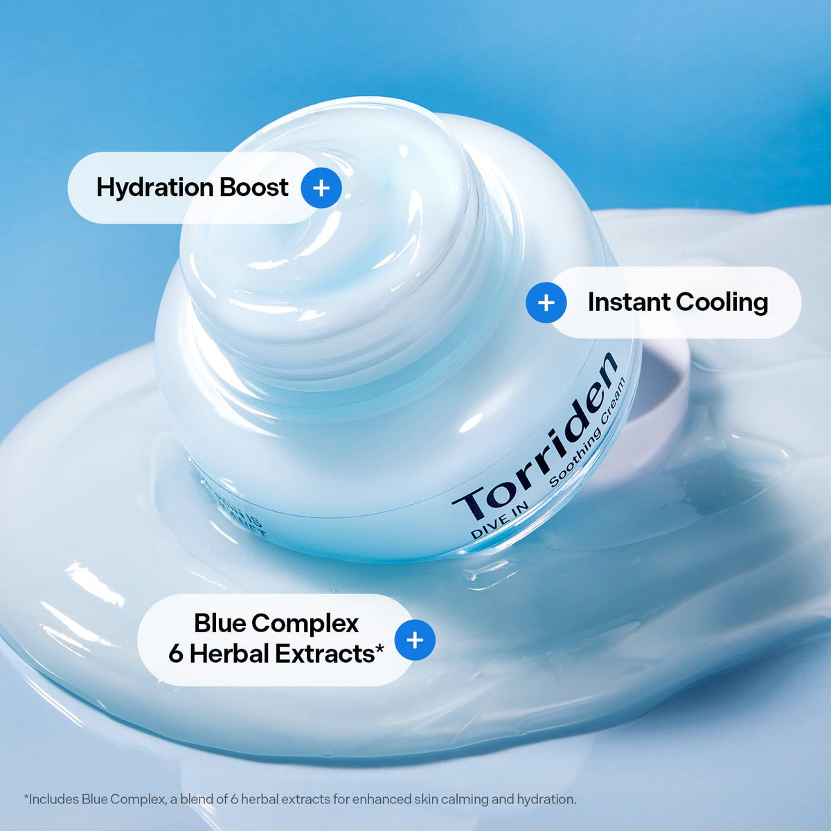 Torriden DIVE IN Hyaluronic Acid Soothing Cream 100ml texture close-up