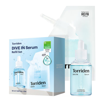 Torriden DIVE IN Serum 1.69 fl oz front view with packaging