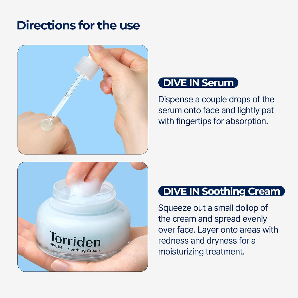 Torriden DIVE IN Serum and Soothing Cream lifestyle scene