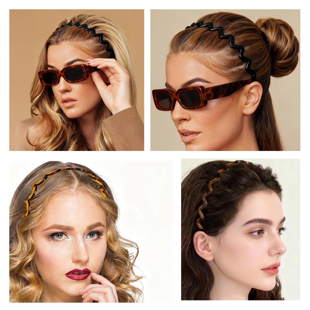 TOSEFES headband on model with ponytail