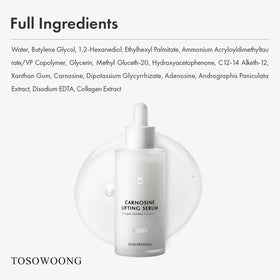 TOSOWOONG Carnosine Lifting Serum lifestyle shot on vanity