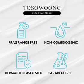 TOSOWOONG Zinc Oxide 10% Cream in lifestyle setting