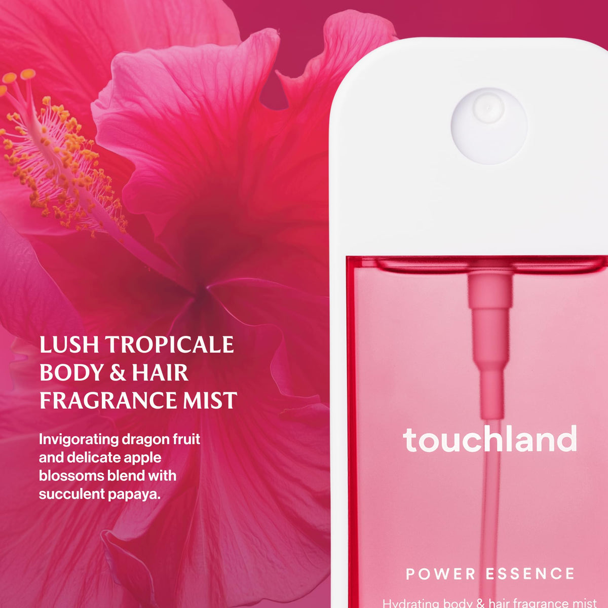 Touchland Body & Hair Fragrance Mist Lush Tropicale back view