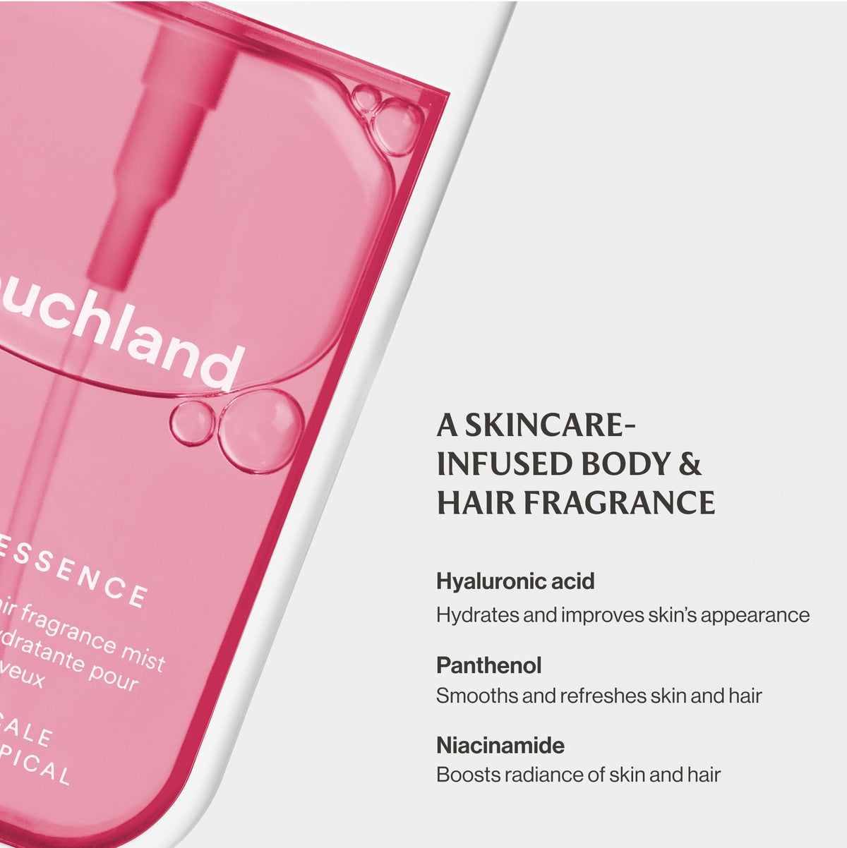 Touchland Body & Hair Fragrance Mist Lush Tropicale close-up of mist