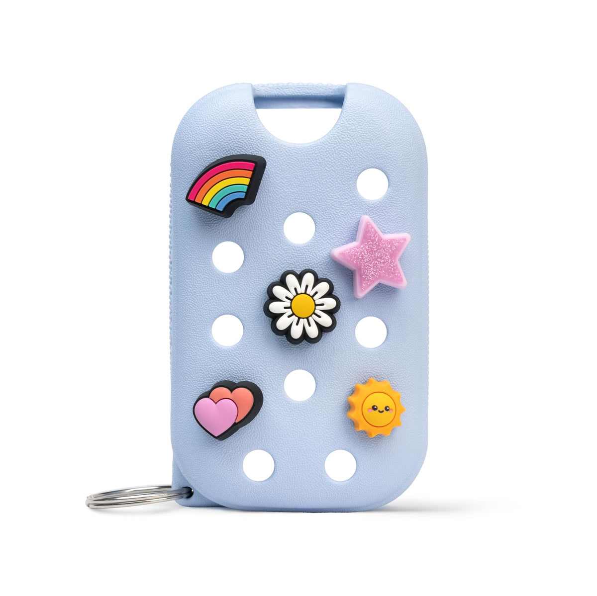 Touchland Hand Mist Case Cloudwave Blue front view with Jibbitz charms
