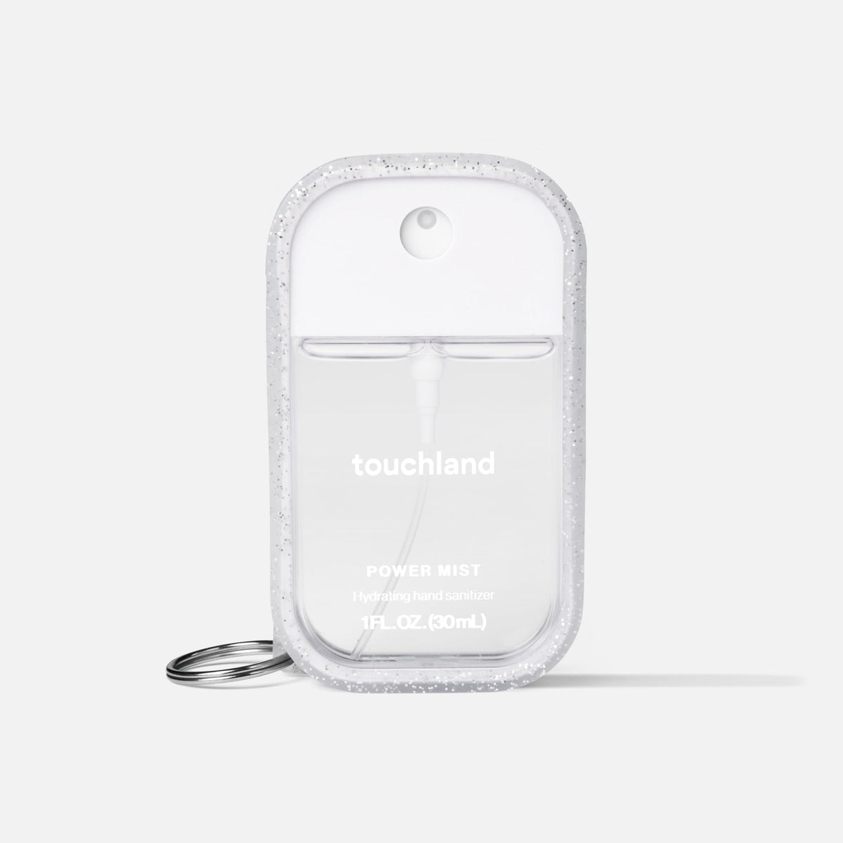 Touchland Hand Mist Case with keyring attached