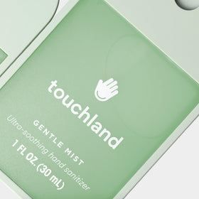 Touchland hand sanitizer application on hands