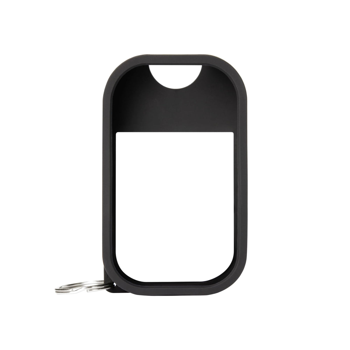 Touchland Jet Black Hand Mist Case front view with keyring