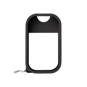 Touchland Jet Black Hand Mist Case front view with keyring