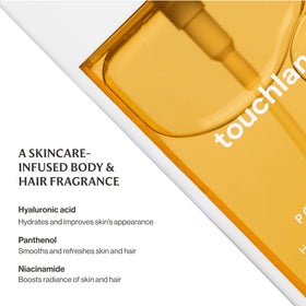 Touchland Mango Mojo Body Mist lifestyle scene outdoors
