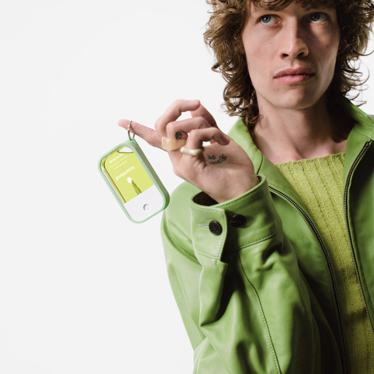 Touchland Matcha Green Hand Mist Case with keyring