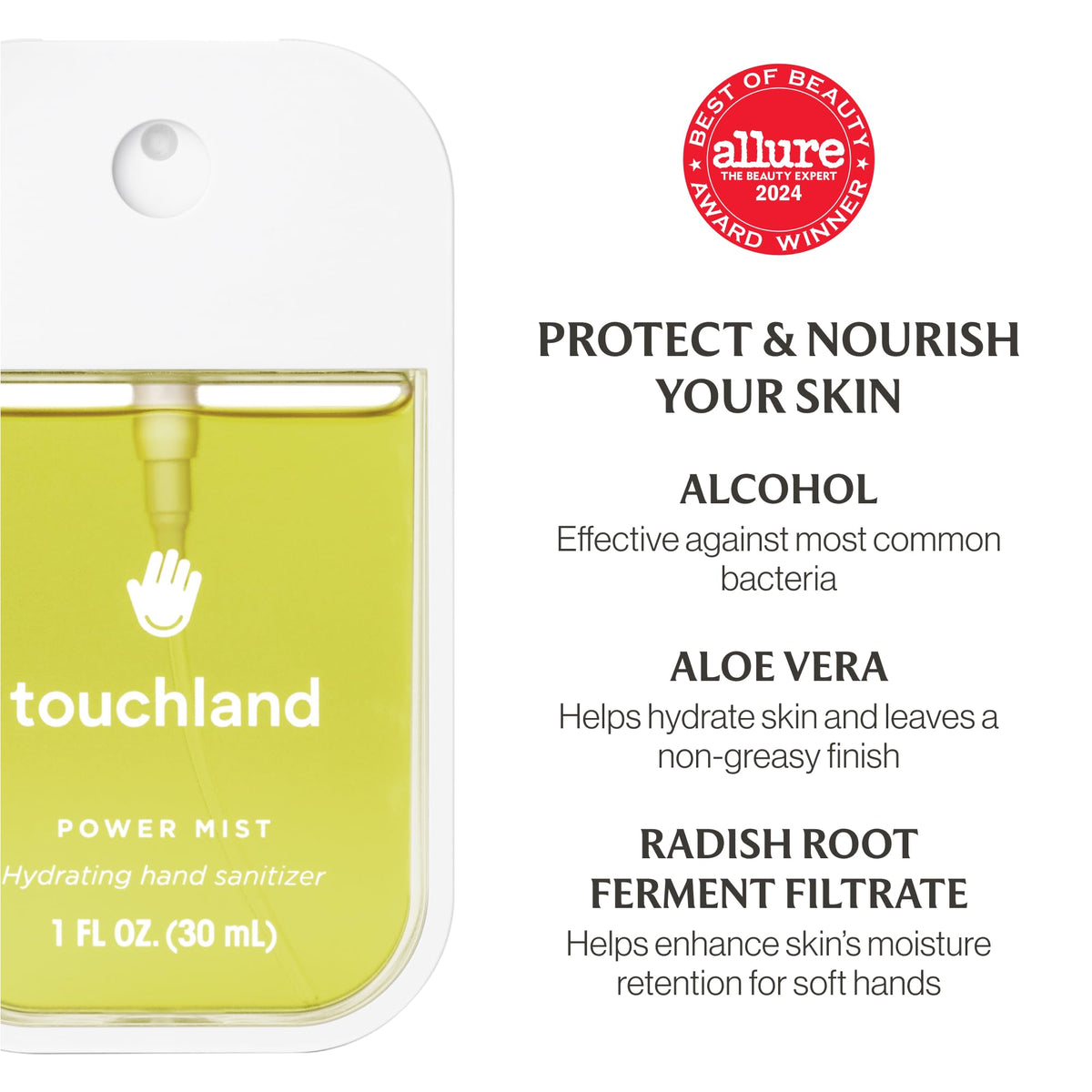 Touchland Vanilla Indulgence set travel size comparison