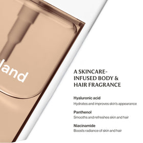 Touchland Vanilla Velvet Body Mist packaging with ingredients listed