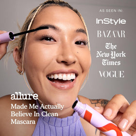 Tower 28 MakeWaves Vegan Mascara in a makeup bag