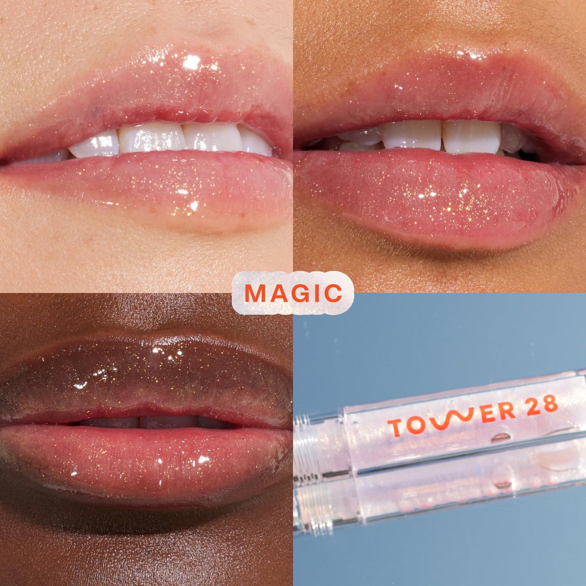 Tower 28 ShineOn Lip Gloss Jelly packaging, side view