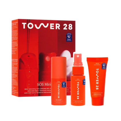 Tower 28 SOS Mini Skin Care Set packaging front view