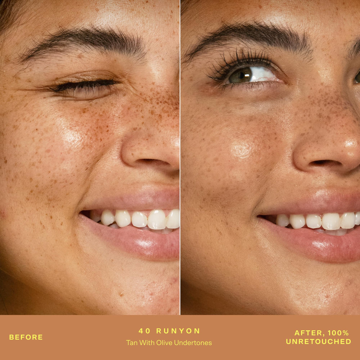 Tower 28 SunnyDays SPF 30 Tinted Sunscreen Foundation Shade 40 swatch on skin