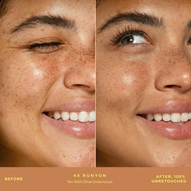 Tower 28 SunnyDays SPF 30 Tinted Sunscreen Foundation Shade 40 swatch on skin