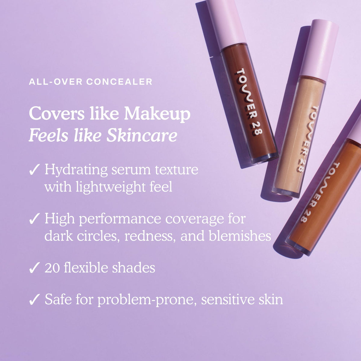 Tower 28 Swipe Serum Hydrating Concealer applicator close-up