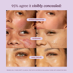 Tower 28 Swipe Serum Hydrating Concealer in use on model