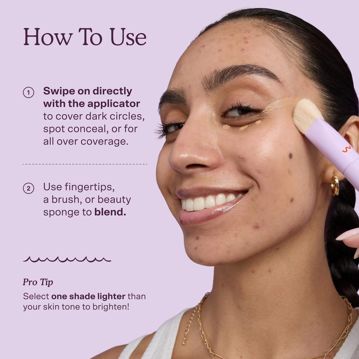 Tower 28 Swipe Serum Hydrating Concealer with makeup tools