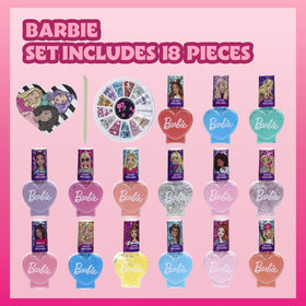 Townley Girl Barbie Nail Polish Set includes gem wheel and nail file
