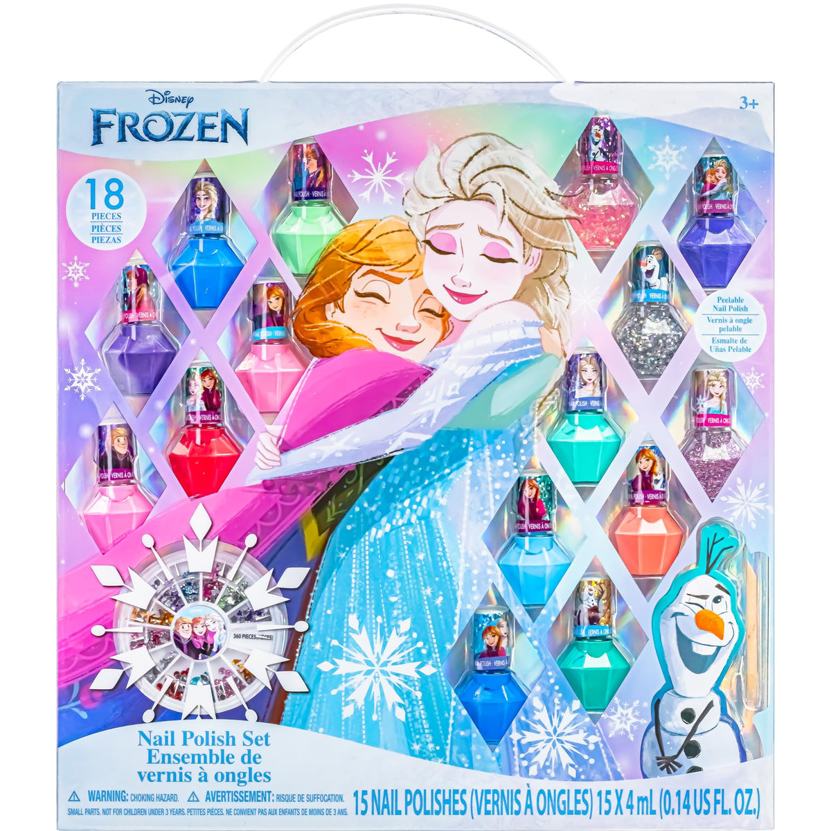 Townley Girl Disney Frozen Nail Polish Set with 15 colourful bottles