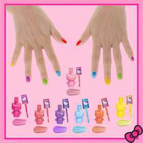 Townley Girl Hello Kitty Nail Polish set showing various colours
