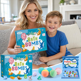 Toy storage box included with JOFEI Kids Bath Bombs