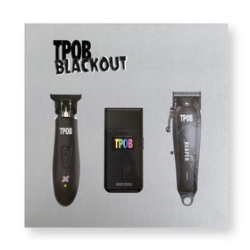 TPOB clipper trimmer and shaver set displayed together