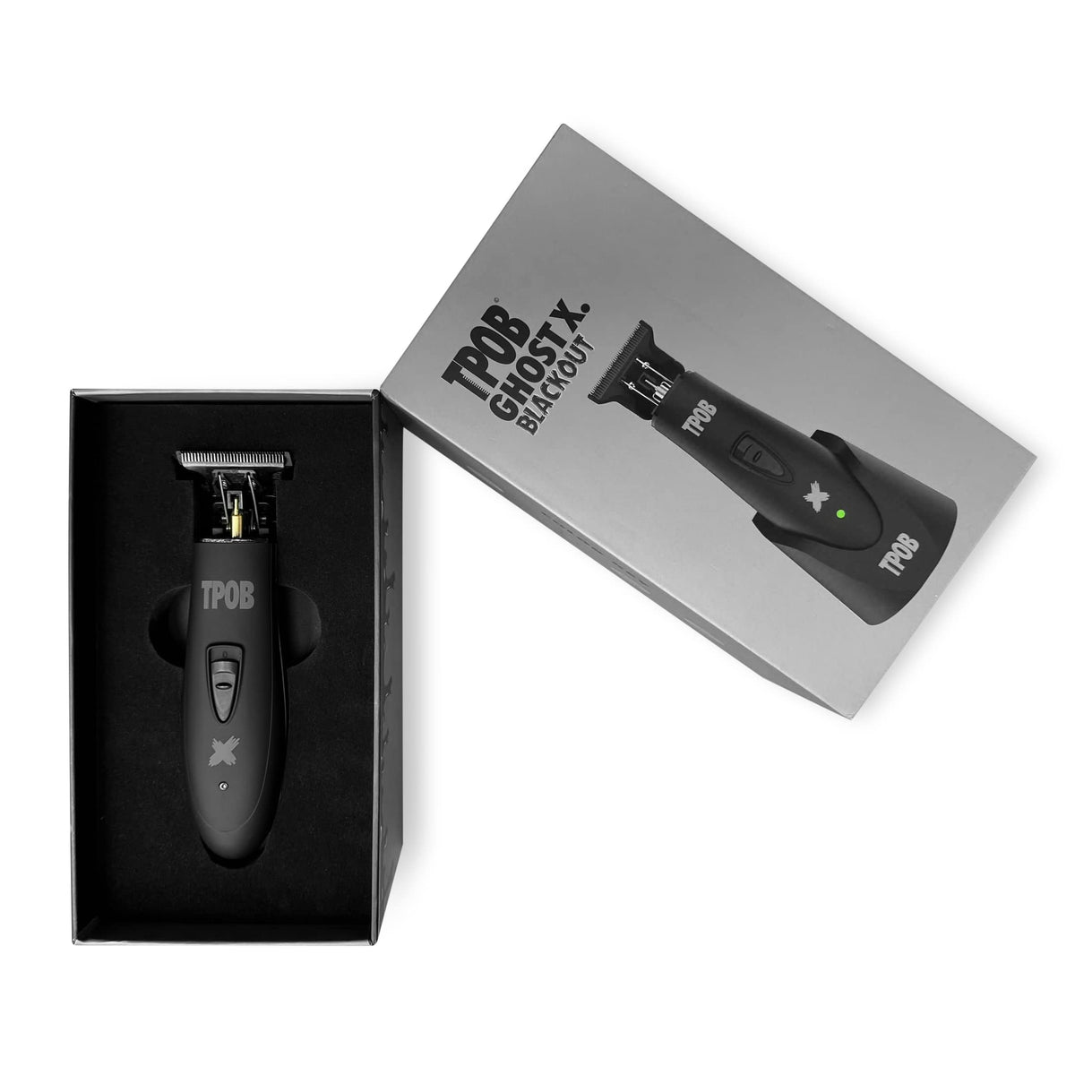 TPOB Ghost X Beard Trimmer accessories laid out
