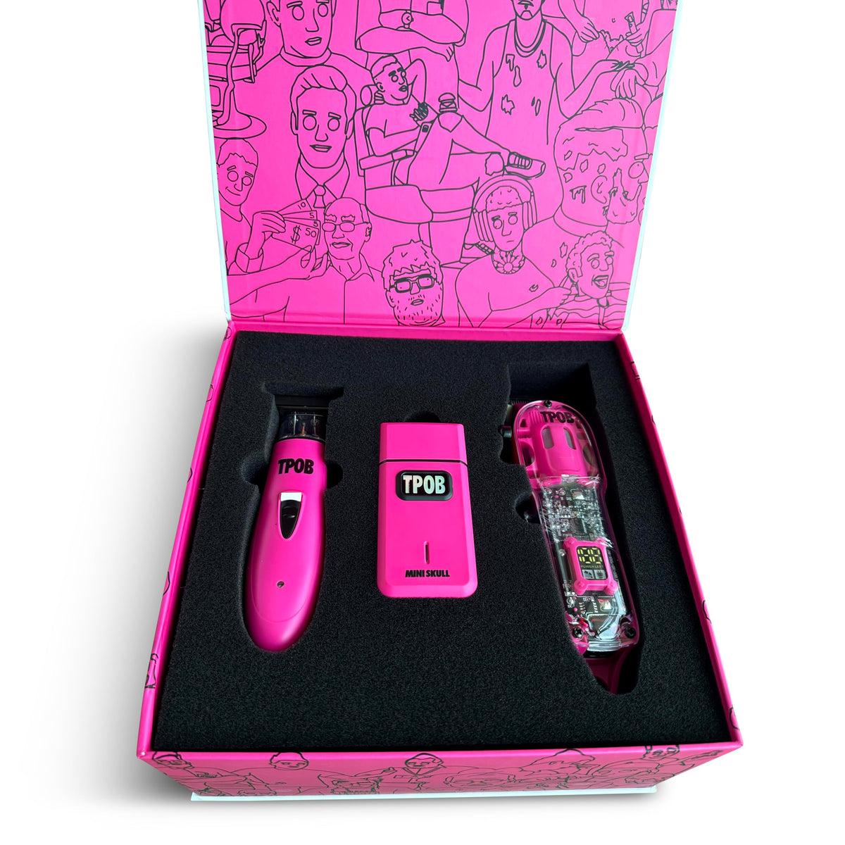 TPOB Hair Clippers ergonomic design with matte case
