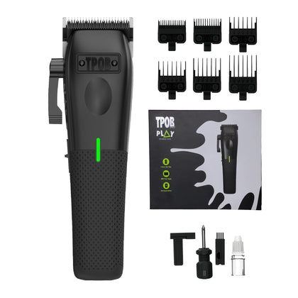 TPOB Play Barber Hair Clipper front view with rubber grips