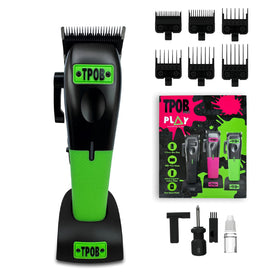 TPOB Play Barber Hair Clippers front view with rubber grips