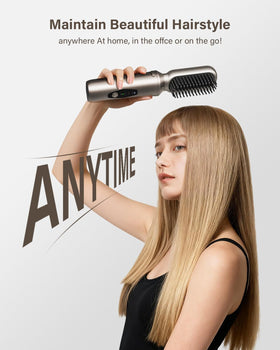 Tqcir Cordless Hair Straightener Brush side view