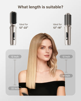 Tqcir Cordless Hair Straightener Brush with sleek design