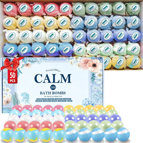 TranquilBliss Bath Bombs Set 50 PCS in a beautiful gift box