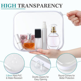 Transparent design of Sanwuta zipper case with makeup inside