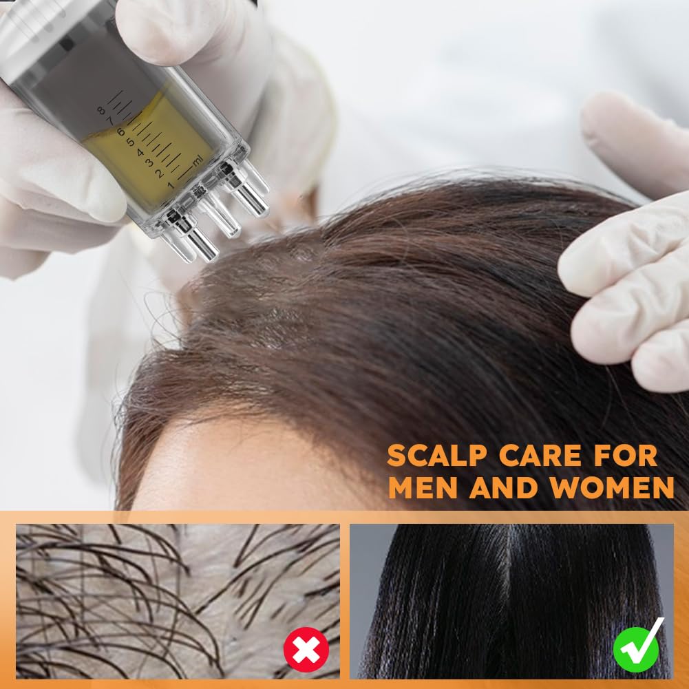 Trasylph Scalp Applicator Comb close-up of massage columns