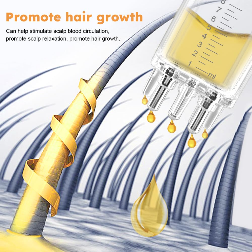 Trasylph Scalp Applicator Comb demonstrating liquid application