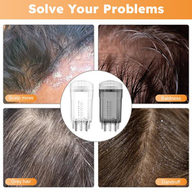 Trasylph Scalp Applicator Comb with hair care products