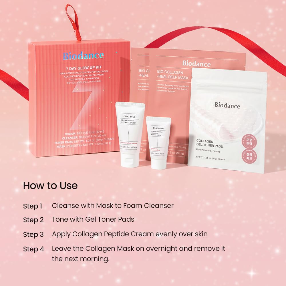 Travel-friendly packaging of BIODANCE 7 Day Glow Up Kit