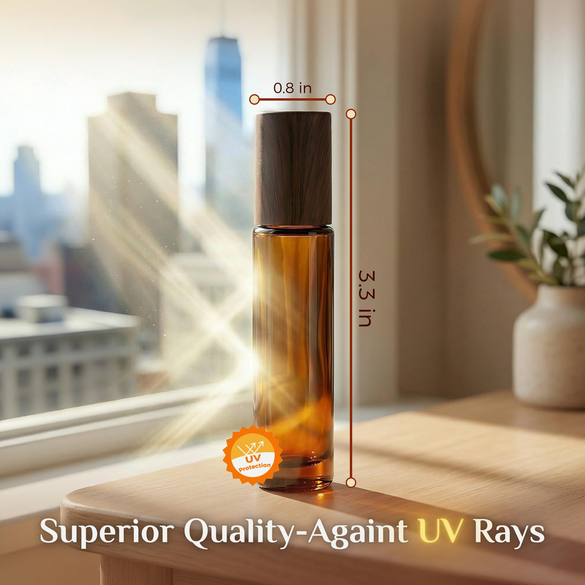 Travel-friendly roller bottle in a purse