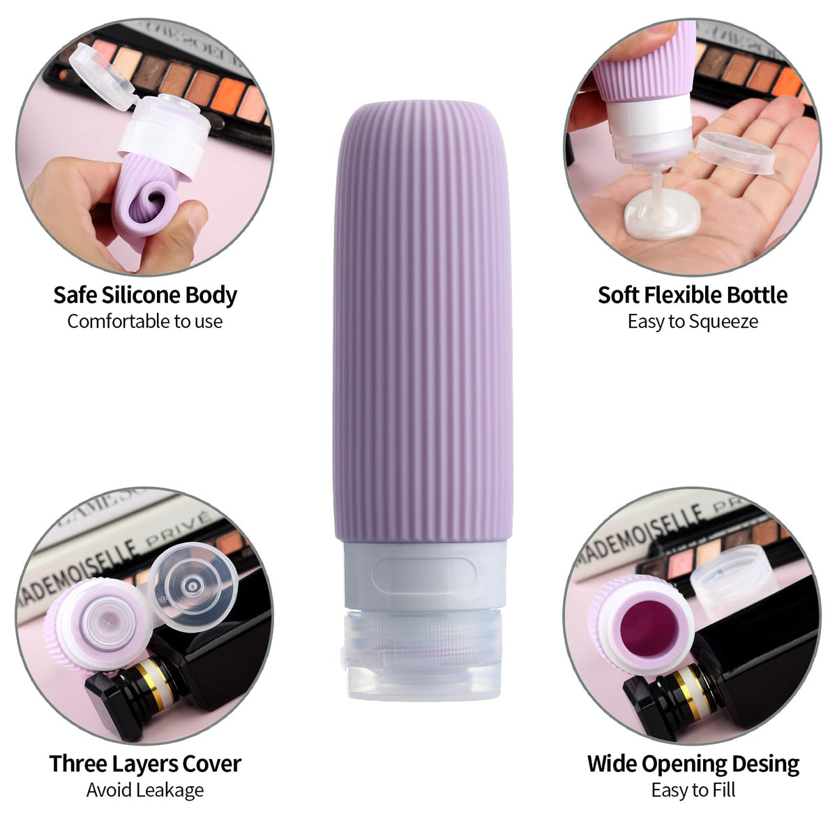 Travel jars included in Mrsdry travel bottles kit
