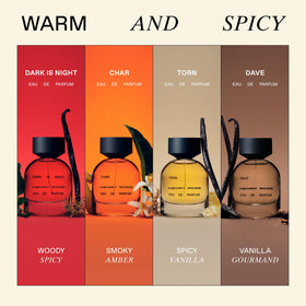 Travel-size Henry Rose perfume vials arranged on a table